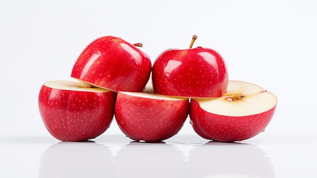 Apple Slices on White Background in AR169