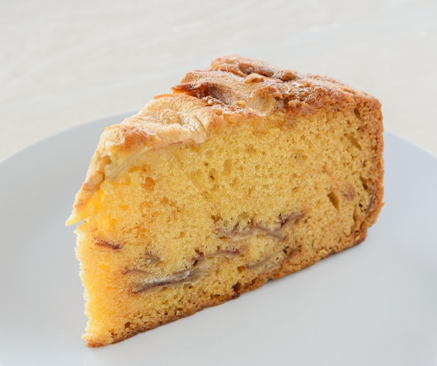 Apple Soft Cake on white plate