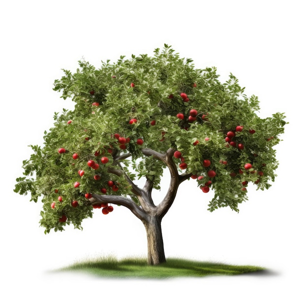 Apple tree isolated Illustration AI GenerativexA