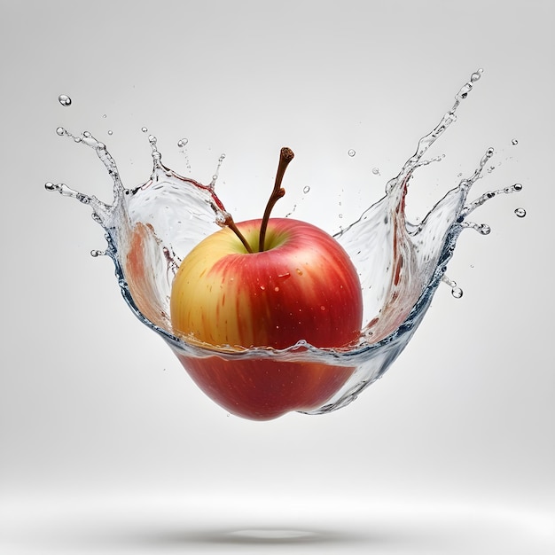 an apple in water with the words apple in it