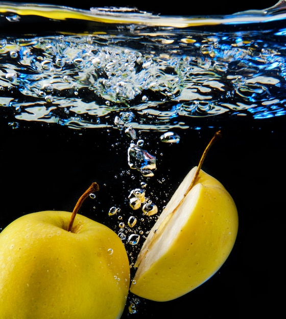 Apple in water