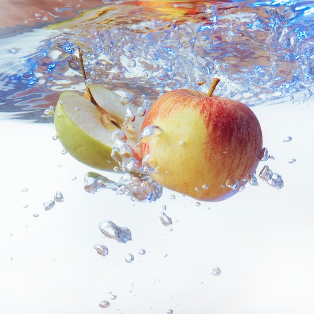 Apple in water