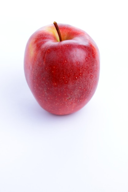 Apple on white background. Fresh raw organic fruit. Copy space