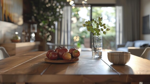 apples and a bowl of apples on a table with a bowl of apples