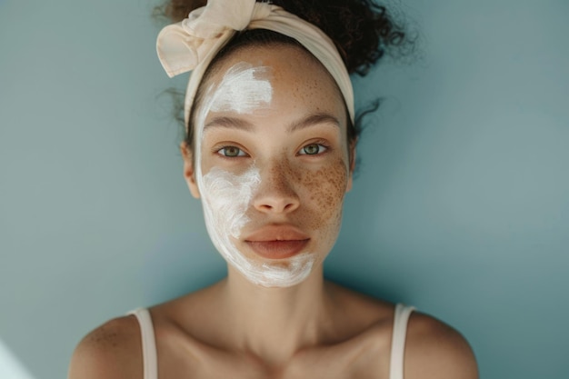 Applying Facial Skincare Treatment