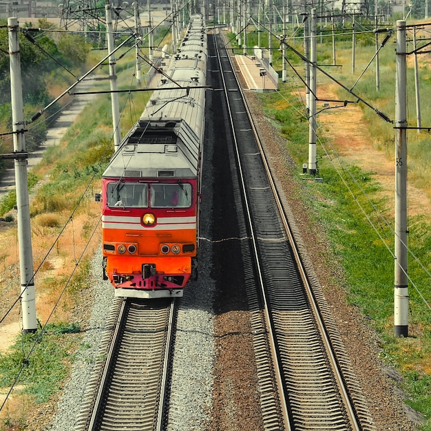 Approaching passenger train