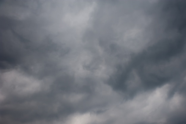 Approaching rain, dark sky in the clouds