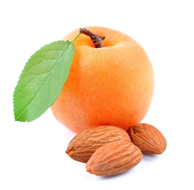 Apricots with almonds nuts