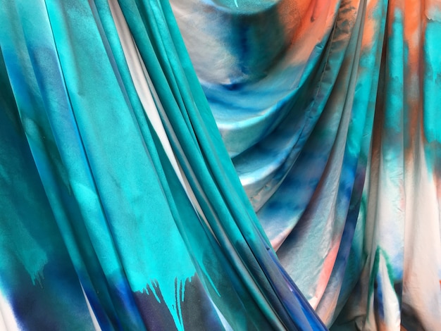 Aqua blue draping cloth background