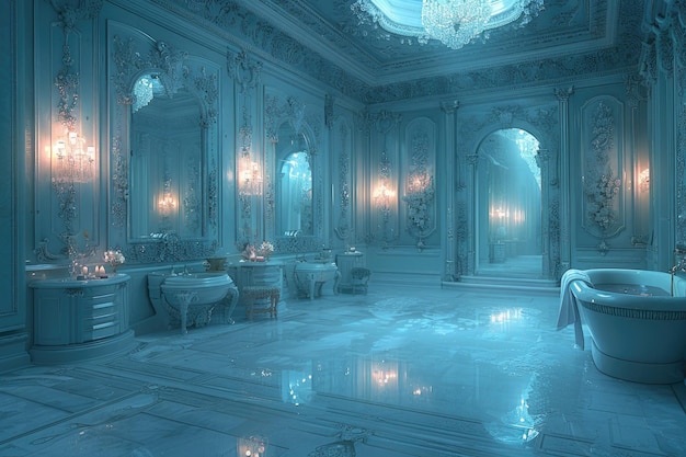 Aqua Palace Bathroom Generative AI