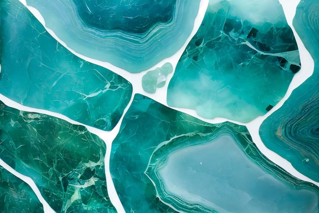 Aquamarine greenblue marble abstract background