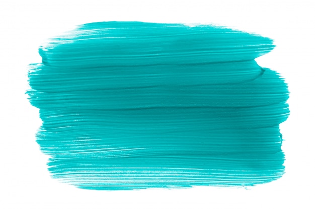 Aquamarine paint with strokes isolated