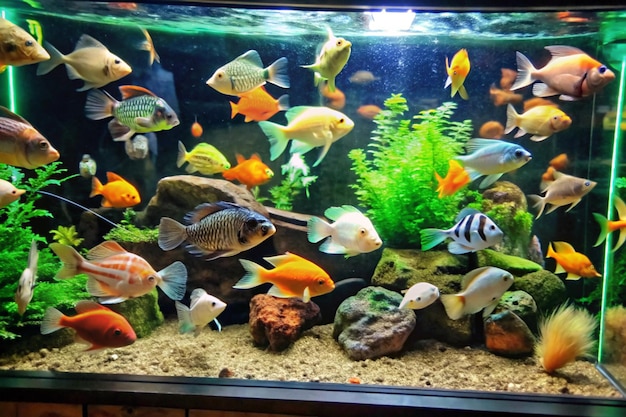 Aquarium fish love the detailed aquarium layout in tropical fish tank setups