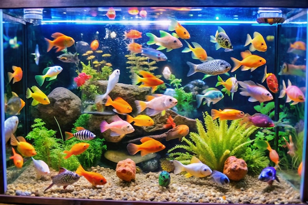 Aquarium fish make modern aquariums shine with stunning aquarium decor and plants