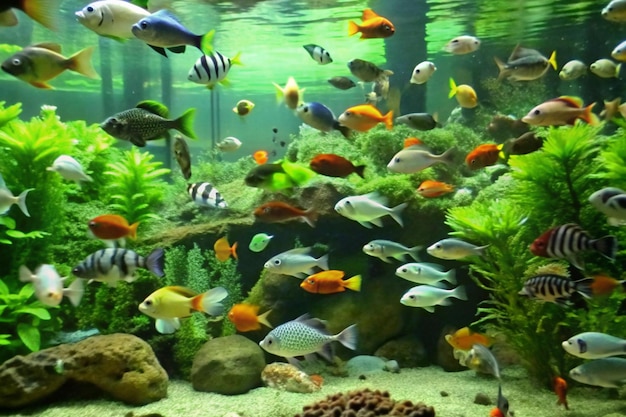 Aquarium fish need special fish care in lush aquarium designs for marine aquariums