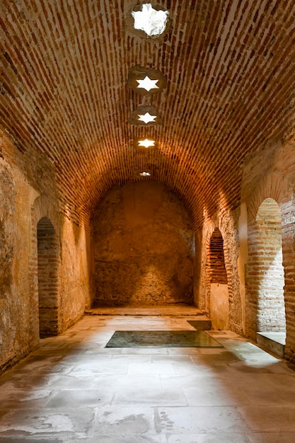 Arab baths of nasrid architecture in the kingdom of granada