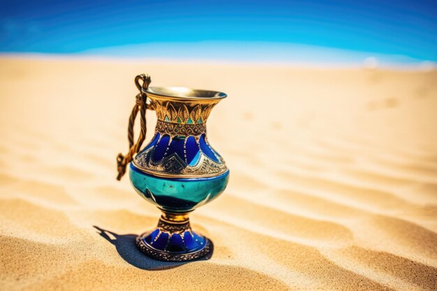 A Arab god lamp in the desert