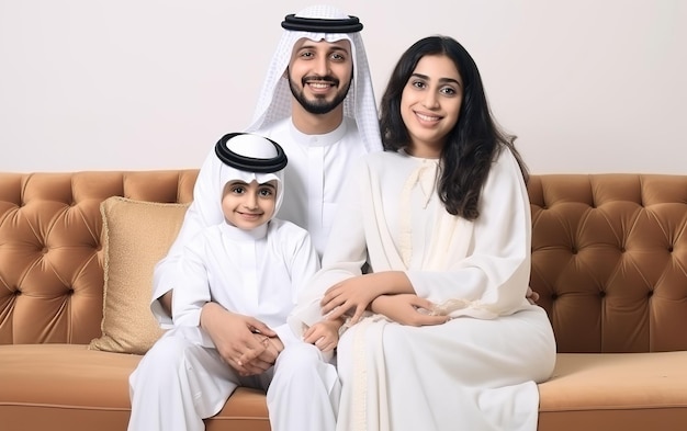 Arab happy family