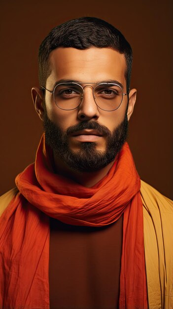 Arab man wearing glasses