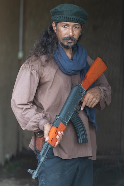 Arab muslim male soldier portrait