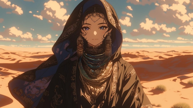 arab woman in the desert