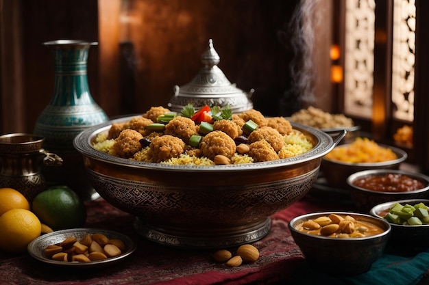 Arabian food composition for ramadan ar c