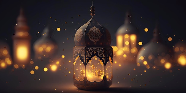 Arabian nights ramadan kareem islamic background