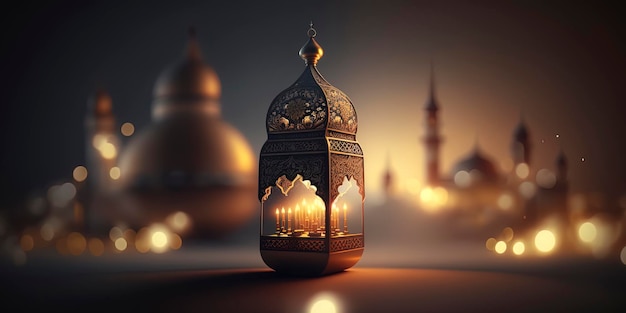 Arabian nights ramadan kareem islamic background