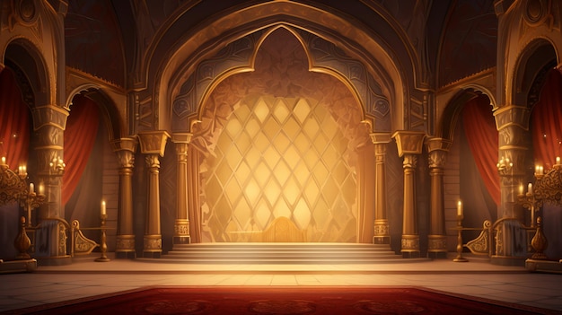 Arabic Elements Ornate Stage Background