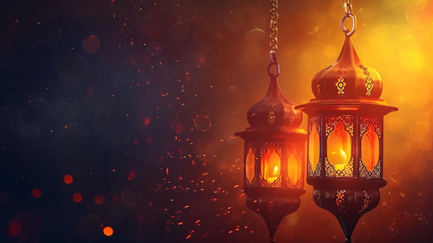 Arabic lantern Ramadan Kareem background