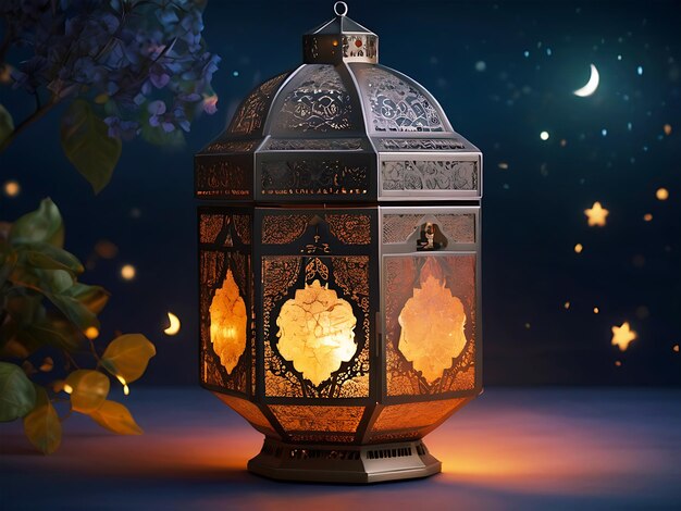 Arabic Lanterns copy space rainbow colors white background