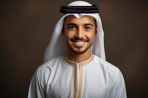 An arabic man smiling to the camera