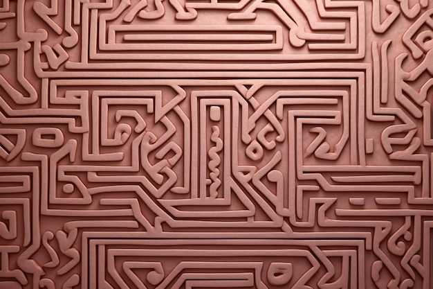 Arabic pattern on the wall closeup Background