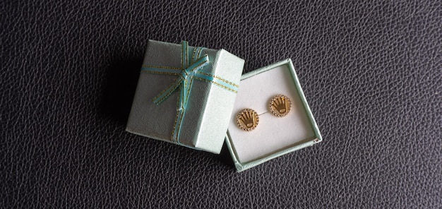 Arad Arad Romania 06112023 Rolex earrings in green box