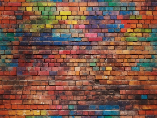 Arafed brick wall with a picture of a man on it generative ai