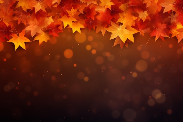 Arafed image of a background with autumn leaves generative ai