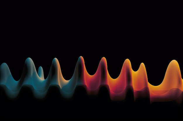 Arafed image of a black background with a colorful wave pattern generative ai