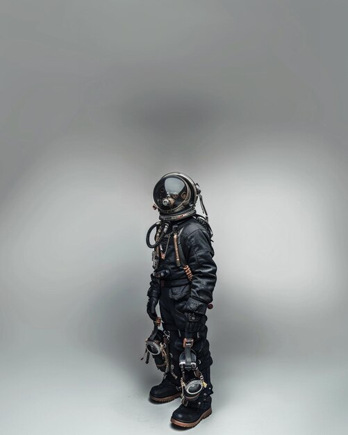 arafed man in a space suit standing in a studio generative ai