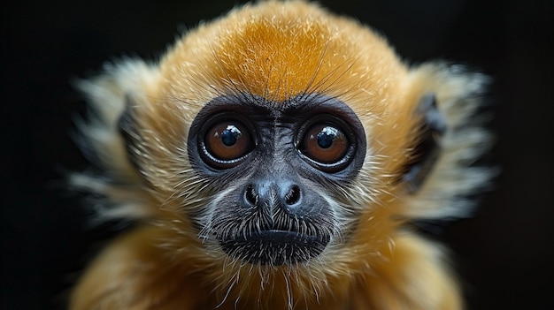 arafed monkey with a very large eye looking at the camera generative ai