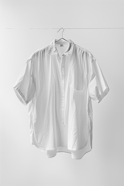 arafed shirt hanging on a clothes line with a white background generative ai