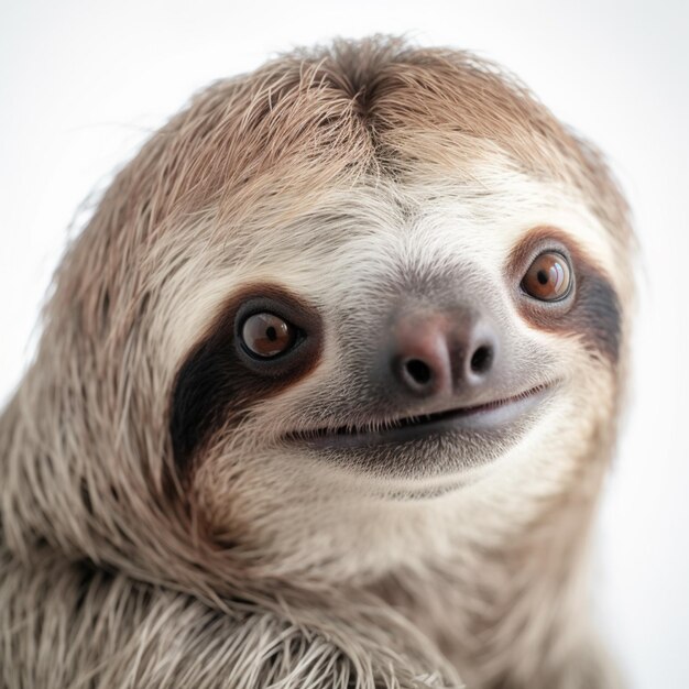 Photo arafed sloth with a very big smile on his face generative ai