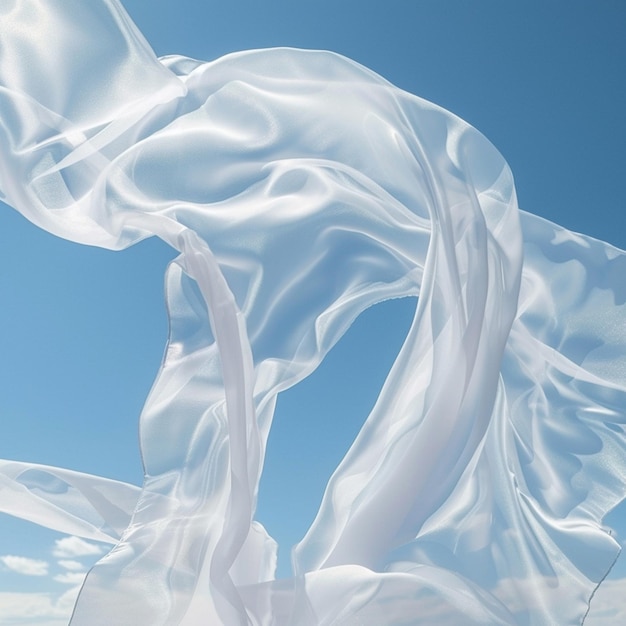 araffe flying through the air with a white cloth in the air generative ai