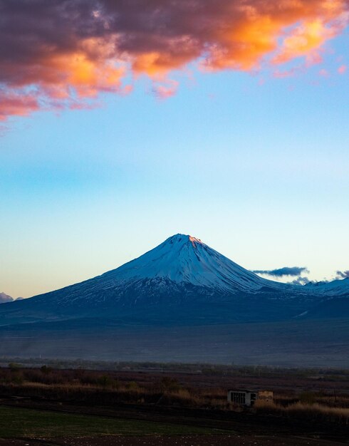 Ararat mountain at the sunset