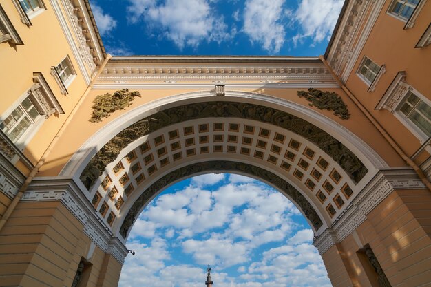 Arch of the General Staff building against the sky.