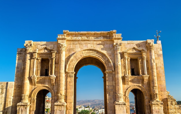 The Arch of Hadrian in Jerash, Jordan