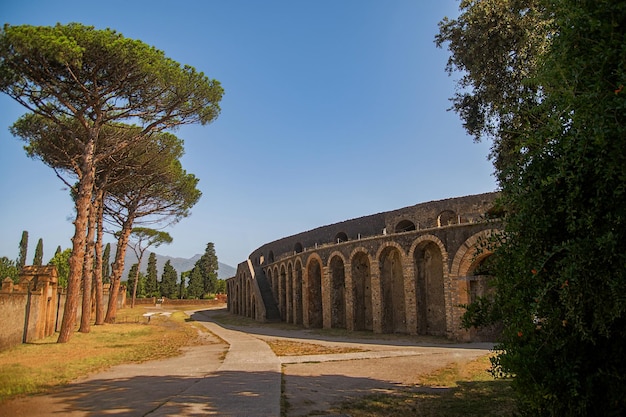 Archaeological Park of Pompeii a huge excavation area in the vicinity of Vesuvius in southern Italy An ancient city that tragically perished under lava