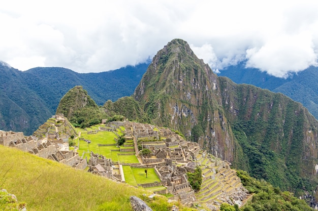 Archaeological remains of Machu Picchu located in the mountains of Cusco. Peru