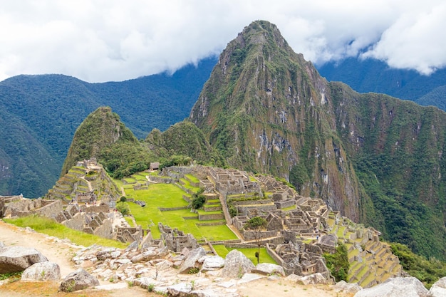 Archaeological remains of Machu Picchu located in the mountains of Cusco