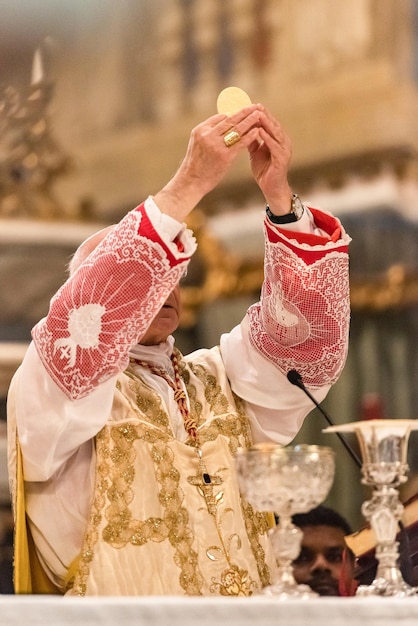 Photo archbishop angelo bagnasco in genoa