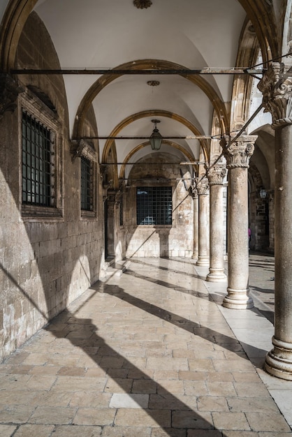 Arched corridor in Dubrovnik Old Town